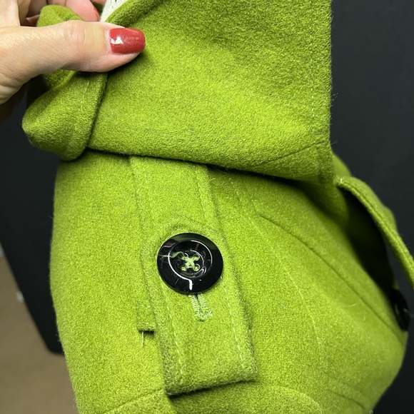 Apt 9 Wool Pea Coat, kind of Moss Green Size Small. Excellent Condition - Picture 5 of 10
